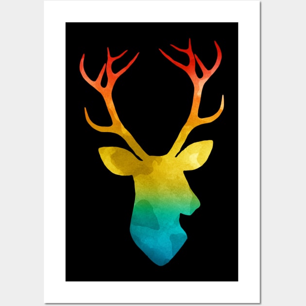 Colourful deer Wall Art by PallKris